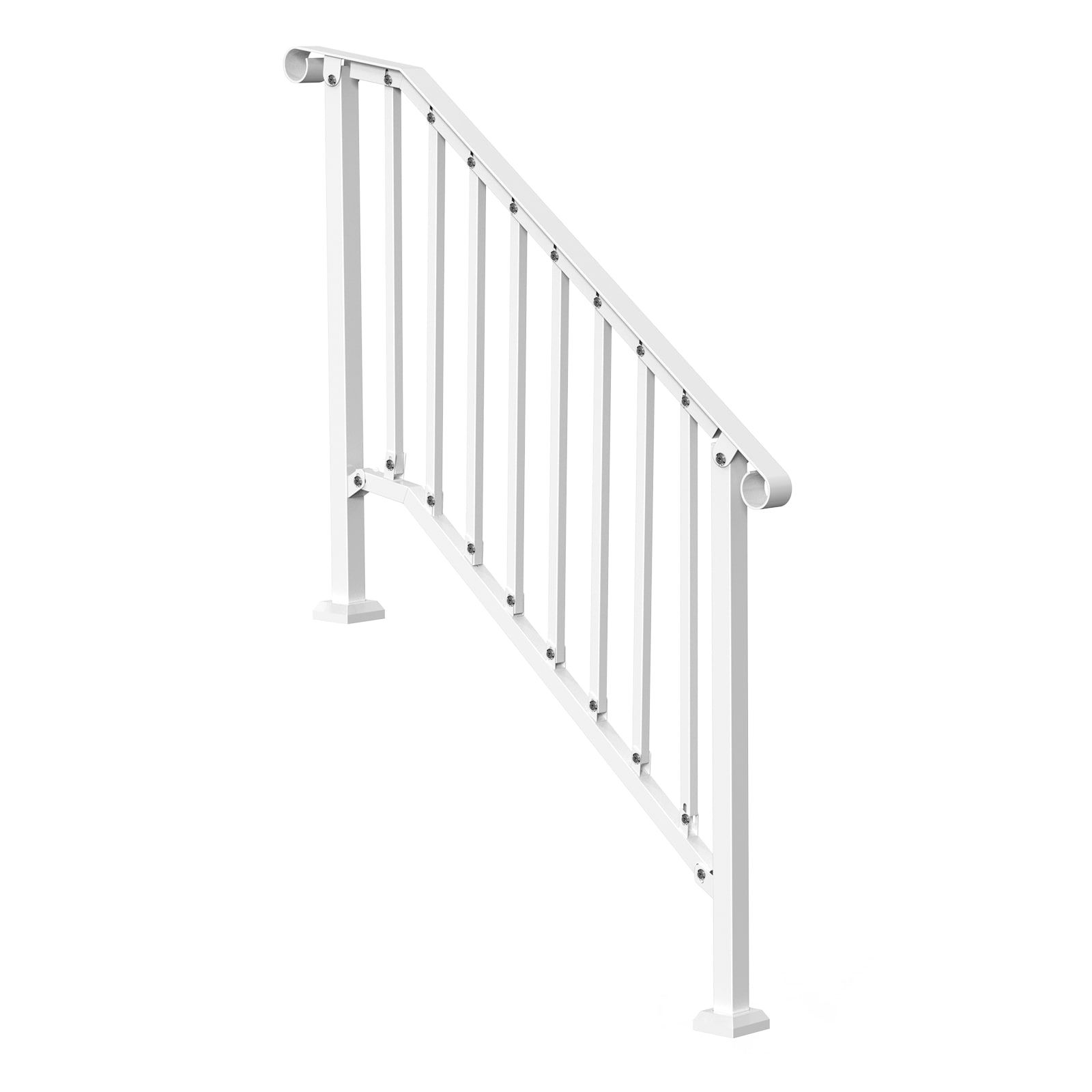 Handrails For Outdoor Steps White Arch Design For Elderly Safety_voghion.com